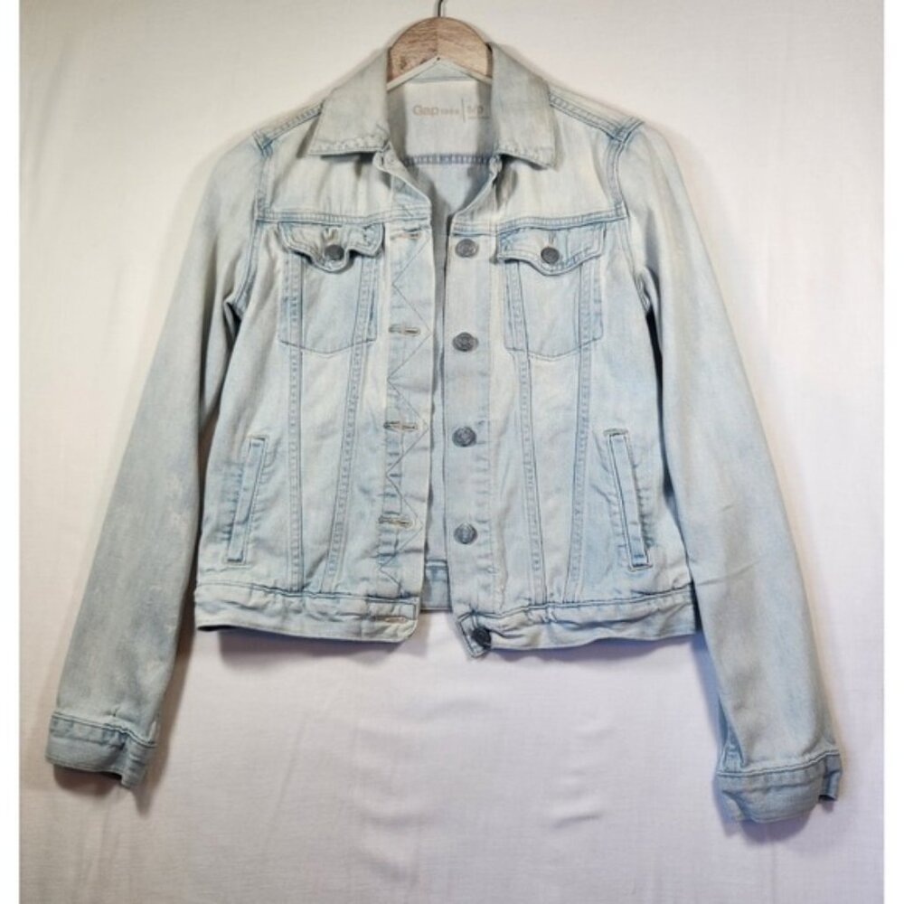 Gap 1969 Denim Trucker Jacket Light Wash‎ Blue Small S/P Cotton Jean Jacket